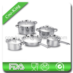 10Pcs Stainless Steel cookware Set