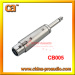 3P XLR Female to 6.3mm Jack Connector CB 005