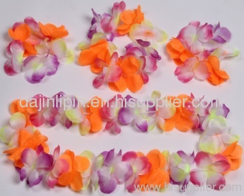 hawaii flower lei silk lei promotional gift souvenirs artificial flower fake flower