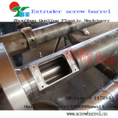 Bimetallic screw barrel for blowing film extruder