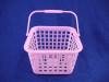 plastic household storage basket wih handle