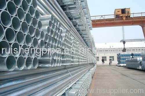 Galvanized seamless steel pipes