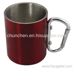 Stainless steel mug for climbing