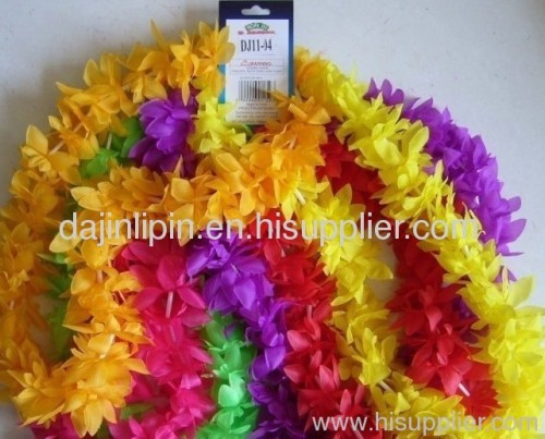 hawaii flower lei silk lei promotional gift souvenirs artificial flower fake flower