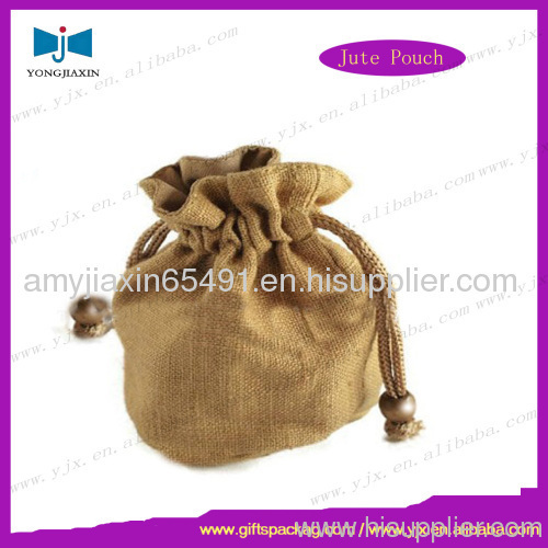 drawstring jute jewelry bag