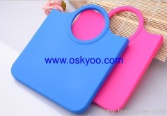 Silicone bag small satchel bag with handle environmental shopping bag silica gel bag ladies bag