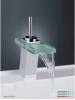 LED glass waterfall faucet