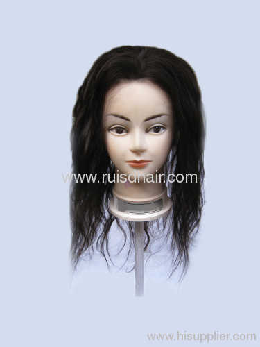 hot selling remy natural color full thick mannequin head