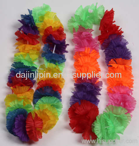 hawaii flower lei silk lei promotional gift souvenirs artificial flower fake flower