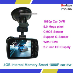 4GB internal Memory G-Sensor Smart 1080P Cmos car DVR