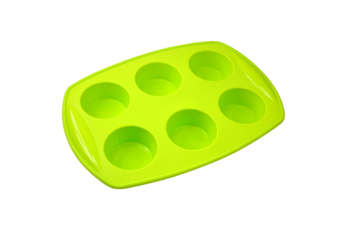 6cup Silicone Cake Moulds in Green Color