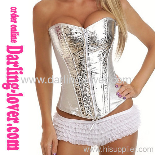 Wholesale Fashion Pu Zipper Corset
