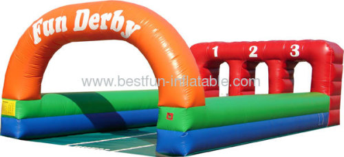 3 Lane Inflatable Derby Game