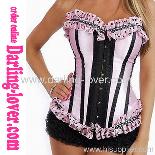 Sexy Pink Fashion Overbust Corset