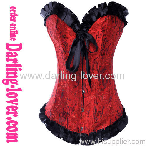 New Sexy Red Hot Dragon Fashion Corset