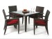 Patio wicker dining sets square table with chairs