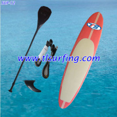 2013 New Design Bamboo Stand Up Paddle Boards/EPS Core Sup Paddle Board/Carbon fiber paddle surfboard
