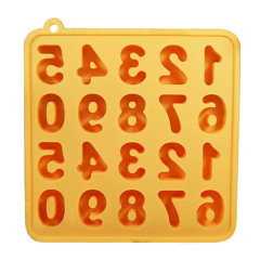 Food Grade 12cups Silicone cube Tray with number shape