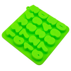 Food Grade 12cups Silicone cube Tray with number shape