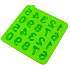 Food Grade 12cups Silicone cube Tray with number shape