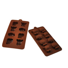 LFGB 100% Silicone chocalate Mould for happy life in Animal style