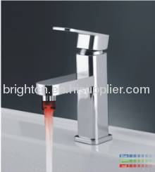 LED single hole basin faucet