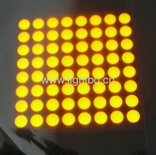 display a led a matrice di punti 8 x 8 ambra ultra brillante da 2,0 "5 mm per segnali in movimento, bacheche sul traffico, sistemi quene