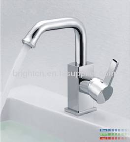 LED single hole basin faucet