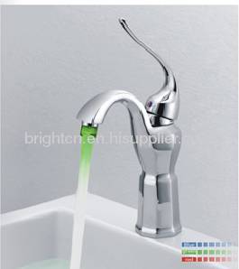 LED single hole basin faucet