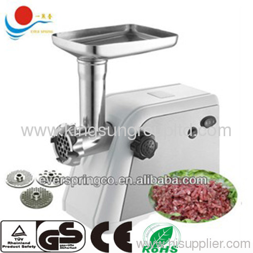 electric meat grinder with stainless steel housing with GS