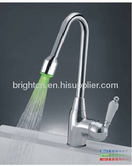 Brass LED kitchen faucet