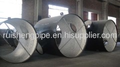 Large diameter Steel Tee with DN150 to DN 1800,wall thickenss 10mm to 120mm.