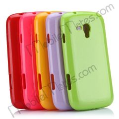 Ultra Thin Glossy Glitter Power Soft Gel TPU Case for Samsung I8262D Galaxy Duos (Green)