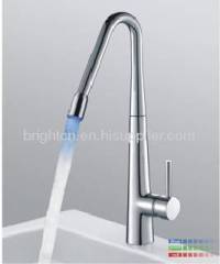 Brass LED kitchen faucet