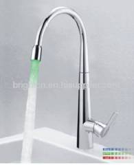 Brass LED kitchen faucet