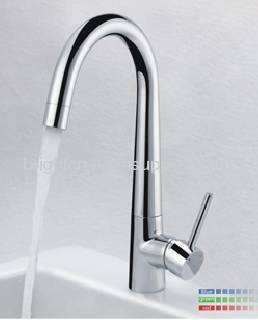 Brass LED kitchen faucet