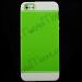 TPU Edge and Plastic Hard Back Cover Case for iPhone 5(Green)