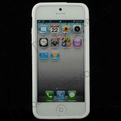 TPU Edge and Plastic Hard Back Cover Case for iPhone 5(Dark Blue)