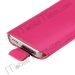 Straight Into Lichee Pattern Leather Pouch Case for iPhone 4/4S with Adjustable Belt,Size:9*14*2cm (Hot Pink)