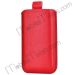 Straight Into Lichee Pattern Leather Pouch Case for iPhone 4/4S with Adjustable Belt,Size:9*14*2cm (Red)