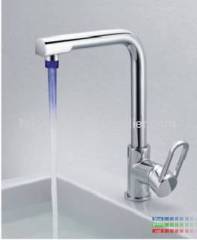 Brass LED kitchen faucet