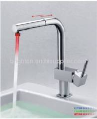 Brass LED kitchen faucet