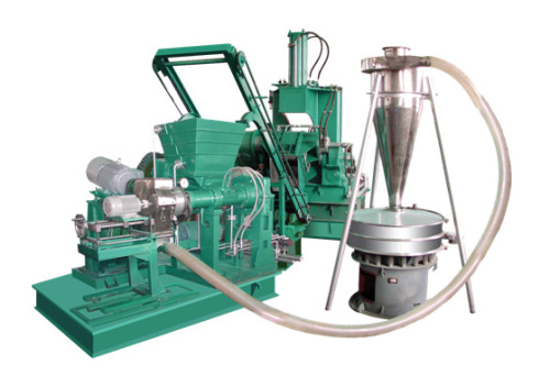 Air-cooled plastic mixing-pelletizing line