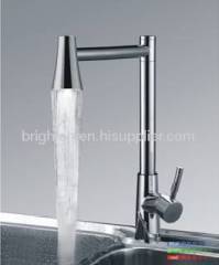 Brass LED kitchen faucet