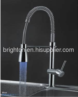 LED kitchen spring faucet