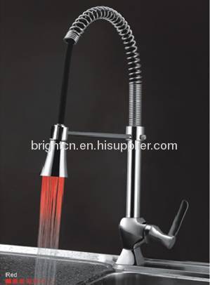 LED kitchen spring faucet