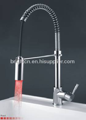 LED kitchen spring faucet