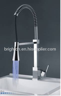 LED kitchen spring faucet