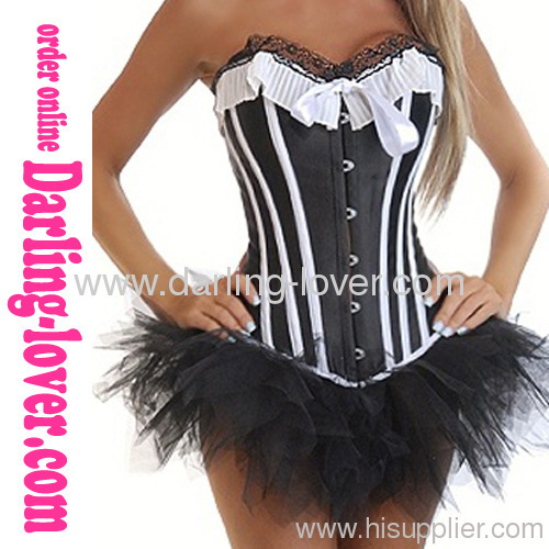 Sexy Wholesale Black Corset with Dress