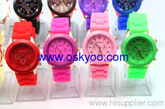 SiliconeFashion Designer Ladies sports brand ICE ,MK, Geneva Jelly quartz Watch for women and men ,kids